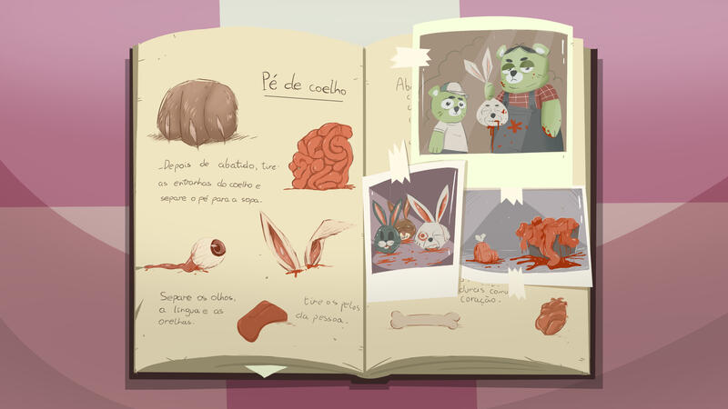 cena do curta "pé de coelho"